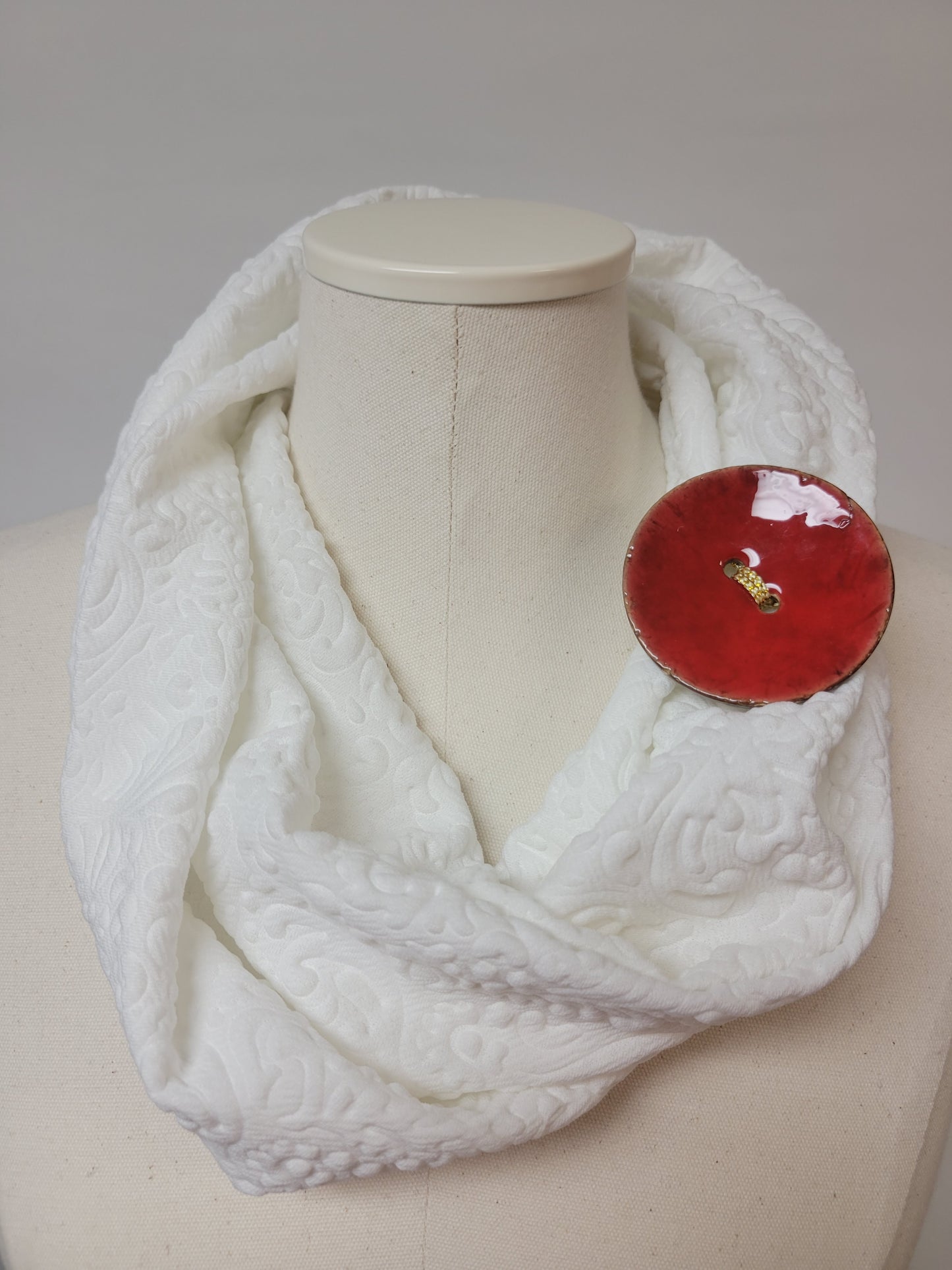 Red Dressy Button