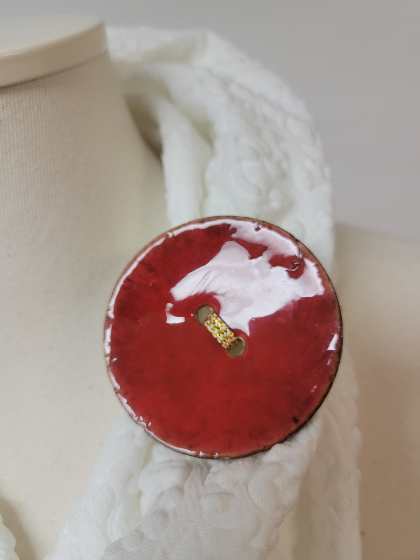 Red Dressy Button